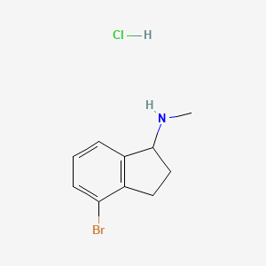 4-Bromo-N-methyl-2,3-dihydro-1H-inden-1-amine;hydrochloride