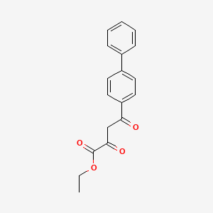 molecular formula C18H16O4 B2560902 Ethyl 2,4-dioxo-4-(4-phenylphenyl)butanoate CAS No. 41350-17-8