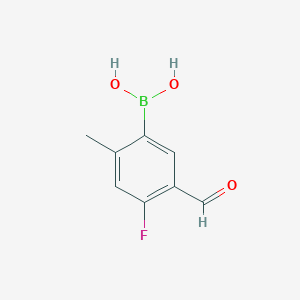 molecular formula C8H8BFO3 B2560903 (4-Fluoro-5-formyl-2-methylphenyl)boronic acid CAS No. 2377606-69-2