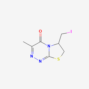molecular formula C7H8IN3OS B2560905 6-(iodomethyl)-3-methyl-6,7-dihydro-4H-thiazolo[2,3-c][1,2,4]triazin-4-one CAS No. 1043389-64-5