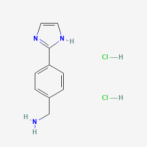 molecular formula C10H13Cl2N3 B2560912 (4-(1H-咪唑-2-基)苯基)甲胺二盐酸盐 CAS No. 2248336-12-9