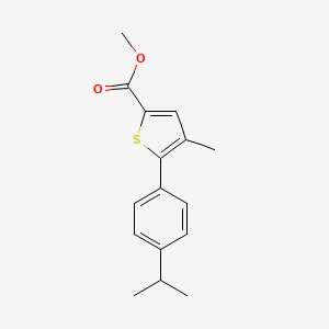 molecular formula C16H18O2S B2560913 Methyl 5-(4-isopropylphenyl)-4-methylthiophene-2-carboxylate CAS No. 1855889-97-2