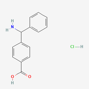 4-[Amino(phenyl)methyl]benzoic acid;hydrochloride