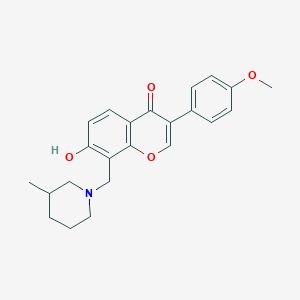 molecular formula C23H25NO4 B2560923 7-hydroxy-3-(4-methoxyphenyl)-8-((3-methylpiperidin-1-yl)methyl)-4H-chromen-4-one CAS No. 637753-24-3