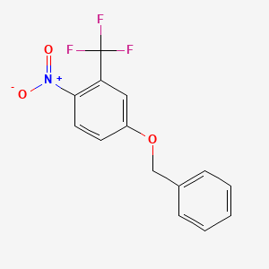 molecular formula C14H10F3NO3 B2560927 4-(Benzyloxy)-1-nitro-2-(trifluoromethyl)benzene CAS No. 179248-78-3