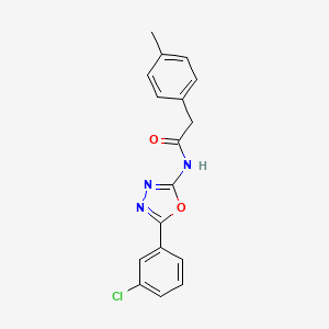 N-(5-(3-chlorophenyl)-1,3,4-oxadiazol-2-yl)-2-(p-tolyl)acetamide