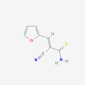 molecular formula C8H6N2OS B2560931 (2E)-2-氰基-3-(呋喃-2-基)丙-2-烯硫酰胺 CAS No. 68029-49-2