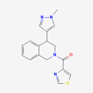 (4-(1-methyl-1H-pyrazol-4-yl)-3,4-dihydroisoquinolin-2(1H)-yl)(thiazol-4-yl)methanone