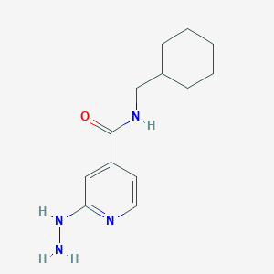 N-(cyclohexylmethyl)-2-hydrazinylpyridine-4-carboxamide