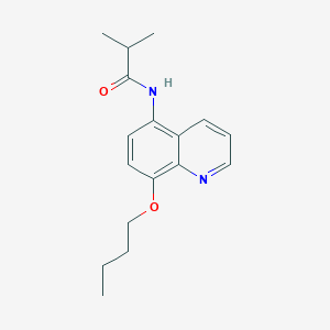 molecular formula C17H22N2O2 B256095 N-(8-butoxyquinolin-5-yl)-2-methylpropanamide 