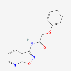 molecular formula C14H11N3O3 B2560954 N-([1,2]恶唑并[5,4-b]吡啶-3-基)-2-苯氧基乙酰胺 CAS No. 1021052-42-5