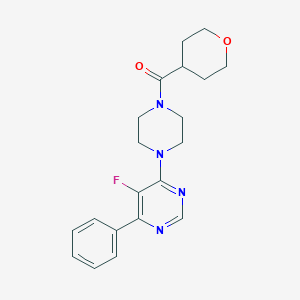 [4-(5-Fluoro-6-phenylpyrimidin-4-yl)piperazin-1-yl]-(oxan-4-yl)methanone