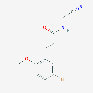 molecular formula C12H13BrN2O2 B2560968 3-(5-Bromo-2-methoxyphenyl)-N-(cyanomethyl)propanamide CAS No. 1385416-31-8