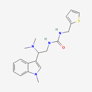 molecular formula C19H24N4OS B2560973 1-(2-(dimethylamino)-2-(1-methyl-1H-indol-3-yl)ethyl)-3-(thiophen-2-ylmethyl)urea CAS No. 1396851-66-3