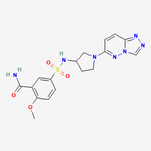 molecular formula C17H19N7O4S B2560976 5-(N-(1-([1,2,4]triazolo[4,3-b]pyridazin-6-yl)pyrrolidin-3-yl)sulfamoyl)-2-methoxybenzamide CAS No. 2034522-99-9
