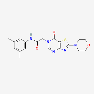 molecular formula C19H21N5O3S B2560981 N-(3,5-dimethylphenyl)-2-(2-morpholino-7-oxothiazolo[4,5-d]pyrimidin-6(7H)-yl)acetamide CAS No. 1224009-75-9