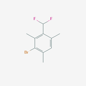 molecular formula C10H11BrF2 B2560984 2-Bromo-4-(difluoromethyl)-1,3,5-trimethylbenzene CAS No. 2248330-41-6