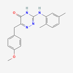3-[(2,5-Dimethylphenyl)amino]-6-(4-methoxybenzyl)-1,2,4-triazin-5-ol