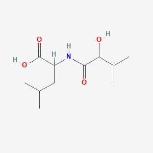 molecular formula C11H21NO4 B2560995 2-[(2-Hydroxy-3-methylbutanoyl)amino]-4-methylpentanoic acid CAS No. 70134-19-9
