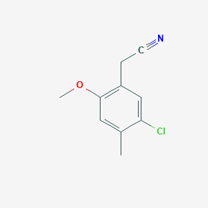 molecular formula C10H10ClNO B2560998 2-(5-氯-2-甲氧基-4-甲基苯基)乙腈 CAS No. 1368591-82-5