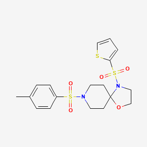 4-(Thiophen-2-ylsulfonyl)-8-tosyl-1-oxa-4,8-diazaspiro[4.5]decane