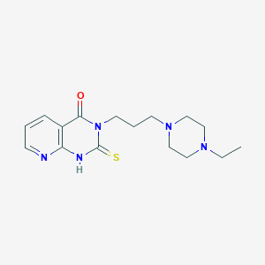 molecular formula C16H23N5OS B2561000 3-[3-(4-ethylpiperazin-1-yl)propyl]-2-sulfanylidene-1H-pyrido[2,3-d]pyrimidin-4-one CAS No. 896707-75-8