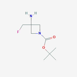 Tert-butyl 3-amino-3-(fluoromethyl)azetidine-1-carboxylate