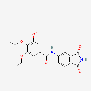 molecular formula C21H22N2O6 B2561014 N-(1,3-dioxoisoindolin-5-yl)-3,4,5-triethoxybenzamide CAS No. 683235-74-7