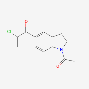 1-(1-acetyl-2,3-dihydro-1H-indol-5-yl)-2-chloropropan-1-one