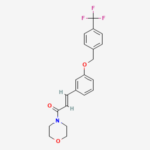 (E)-1-morpholino-3-(3-{[4-(trifluoromethyl)benzyl]oxy}phenyl)-2-propen-1-one