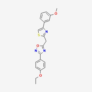 molecular formula C21H19N3O3S B2561035 2-{5-[(4-甲苯基)氨基]-1,3,4-噻二唑-2-基}-N-[4-(三氟甲氧基)苯基]乙酰胺 CAS No. 1112450-24-4