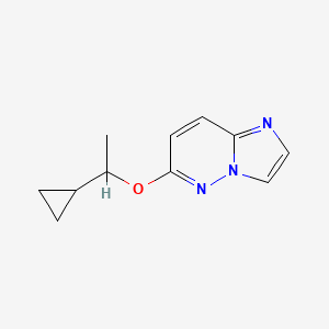 molecular formula C11H13N3O B2561037 6-(1-Cyclopropylethoxy)imidazo[1,2-b]pyridazine CAS No. 2201163-02-0