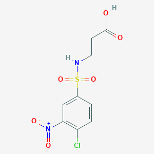 molecular formula C9H9ClN2O6S B2561042 3-(4-Chloro-3-nitro-benzenesulfonylamino)-propionic acid CAS No. 81473-68-9