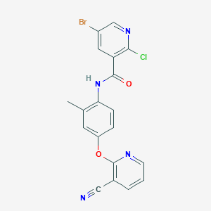 5-bromo-2-chloro-N-{4-[(3-cyanopyridin-2-yl)oxy]-2-methylphenyl}pyridine-3-carboxamide