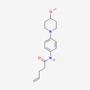 molecular formula C17H24N2O2 B2561046 N-(4-(4-methoxypiperidin-1-yl)phenyl)pent-4-enamide CAS No. 1797146-19-0