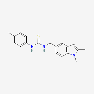 molecular formula C19H21N3S B2561051 1-[(1,2-Dimethylindol-5-yl)methyl]-3-(4-methylphenyl)thiourea CAS No. 852139-86-7