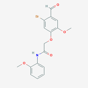 2-(5-bromo-4-formyl-2-methoxyphenoxy)-N-(2-methoxyphenyl)acetamide