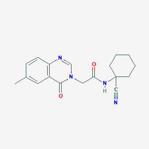 molecular formula C18H20N4O2 B2561059 N-(1-cyanocyclohexyl)-2-(6-methyl-4-oxo-3,4-dihydroquinazolin-3-yl)acetamide CAS No. 1197556-27-6
