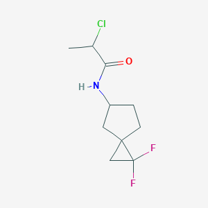 molecular formula C10H14ClF2NO B2561060 2-Chloro-N-(2,2-difluorospiro[2.4]heptan-6-yl)propanamide CAS No. 2411288-88-3
