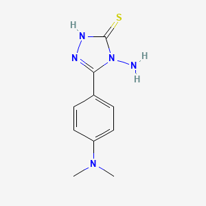 molecular formula C10H13N5S B2561061 4-氨基-5-[4-(二甲氨基)苯基]-4H-1,2,4-三唑-3-硫醇 CAS No. 76457-90-4