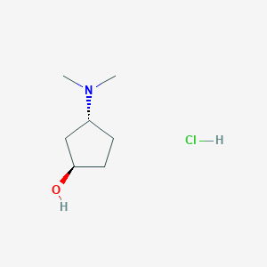 molecular formula C7H16ClNO B2561080 (1R,3R)-3-(Dimethylamino)cyclopentan-1-ol hydrochloride CAS No. 2247102-23-2