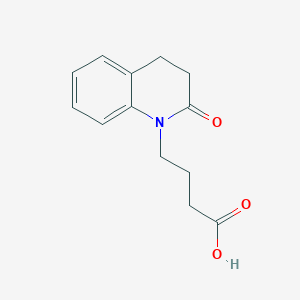 molecular formula C13H15NO3 B2561098 4-(2-氧代-1,2,3,4-四氢喹啉-1-基)丁酸 CAS No. 933696-07-2
