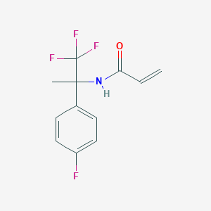 molecular formula C12H11F4NO B2561104 N-[1,1,1-Trifluoro-2-(4-fluorophenyl)propan-2-yl]prop-2-enamide CAS No. 2305385-76-4