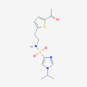 molecular formula C14H19N3O3S2 B2561105 N-(2-(5-Acetylthiophen-2-yl)ethyl)-1-isopropyl-1H-imidazol-4-sulfonamid CAS No. 2034562-58-6