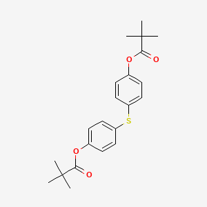 molecular formula C22H26O4S B2561107 4-[4-(2,2-Dimethylpropanoyloxy)phenylthio]phenyl 2,2-dimethylpropanoate CAS No. 331459-81-5