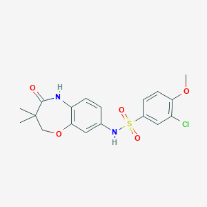 3-chloro-N-(3,3-dimethyl-4-oxo-2,3,4,5-tetrahydrobenzo[b][1,4]oxazepin-8-yl)-4-methoxybenzenesulfonamide