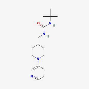 molecular formula C16H26N4O B2561115 1-(Tert-butyl)-3-((1-(pyridin-3-yl)piperidin-4-yl)methyl)urea CAS No. 2034614-65-6