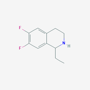 molecular formula C11H13F2N B2561126 1-Ethyl-6,7-difluoro-1,2,3,4-tetrahydroisoquinoline CAS No. 1526474-80-5