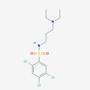 molecular formula C13H19Cl3N2O2S B2561131 2,4,5-trichloro-N-[3-(diethylamino)propyl]benzene-1-sulfonamide CAS No. 1374681-21-6