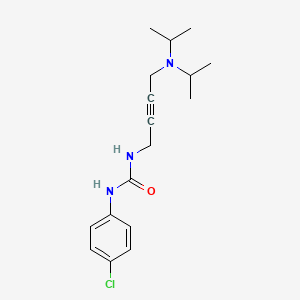 molecular formula C17H24ClN3O B2561135 1-(4-氯苯基)-3-(4-(二异丙氨基)丁-2-炔-1-基)脲 CAS No. 1396562-90-5